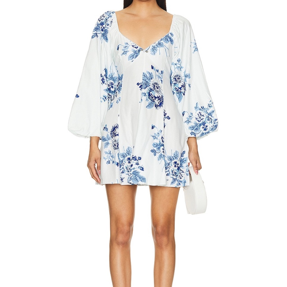 Francesca Mini Dress in Tonal Blue